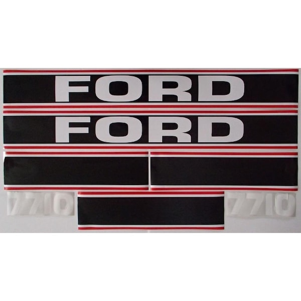 Aftermarket Hood Decal Set EBPN16605NA 83928799 Fits FordNew Holland 7710 Tra F518H4 - main